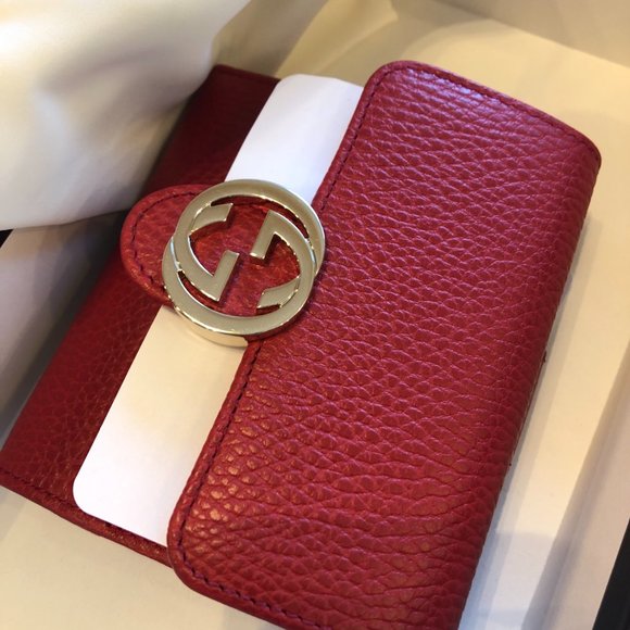 Gucci Interlocking GG French Wallet in Red NEW IN BOX - Picture 7 of 8